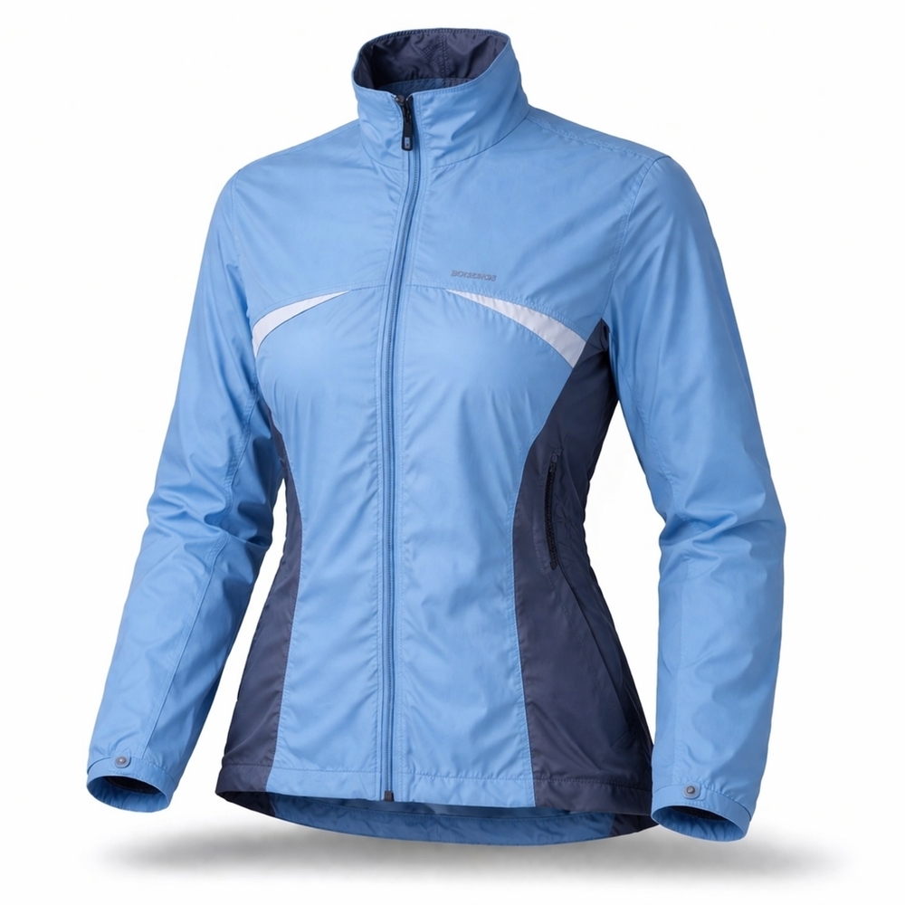 Patagonia Women's Light Blue and Dark Gray Windbreaker